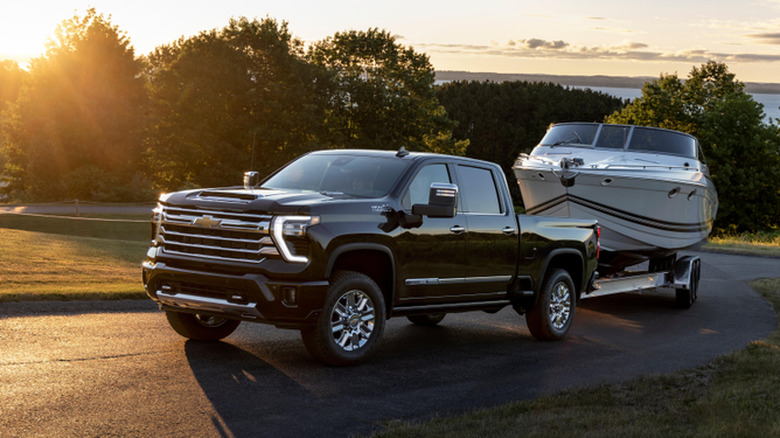 Silverado HD towing a boat