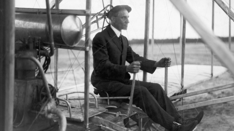 Wilbur Wright and his flying machine