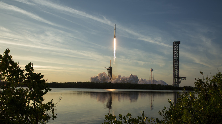 A photo of a SpaceX rocket launching.