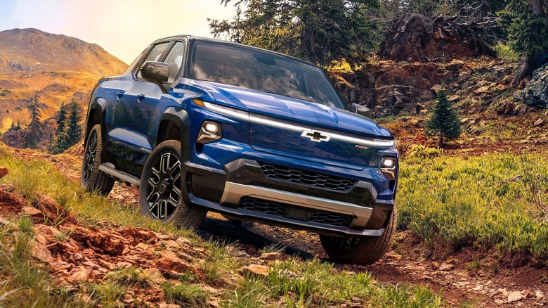 A photo of a Chevrolet Silverado EV truck.