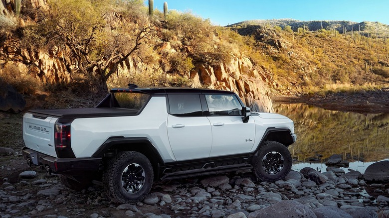 A photo of a Hummer EV Pickup truck.