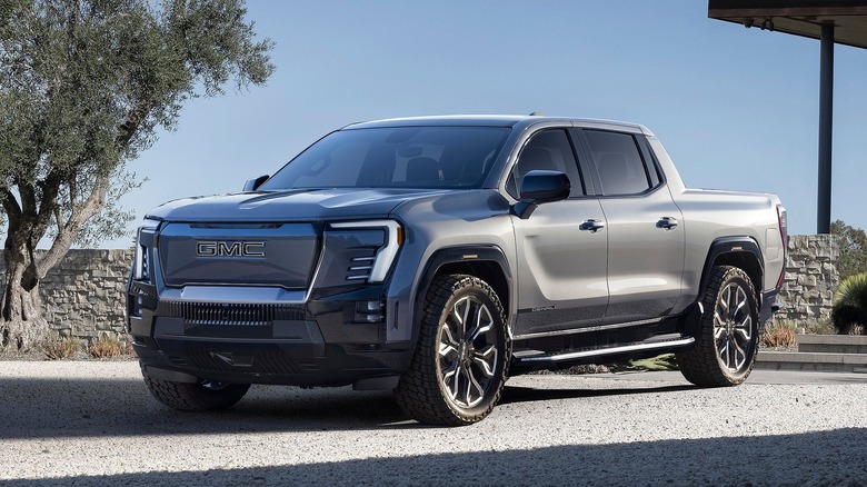 A photo of a GMC Sierra EV truck.