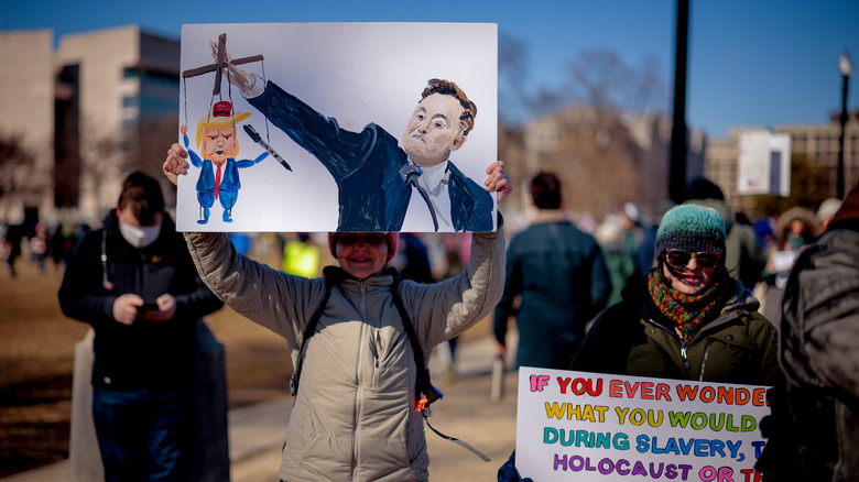 Anti-Elon protesters