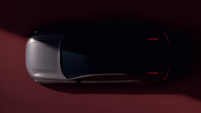 Top-down teaser of the Volvo ES90