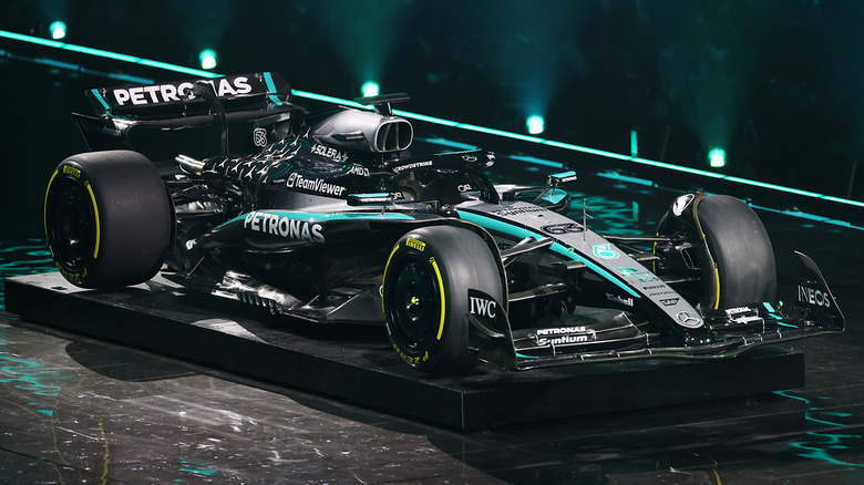 A photo of the Mercedes-AMG Petronas F1 car.