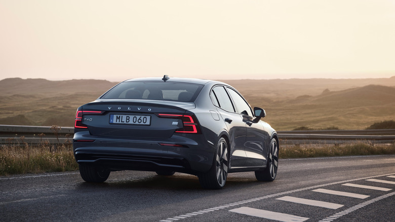 A photo of the rear quarter of a Volvo S60 sedan.