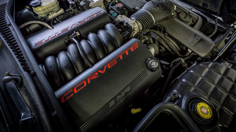 The LS1 engine in a C5 Corvette