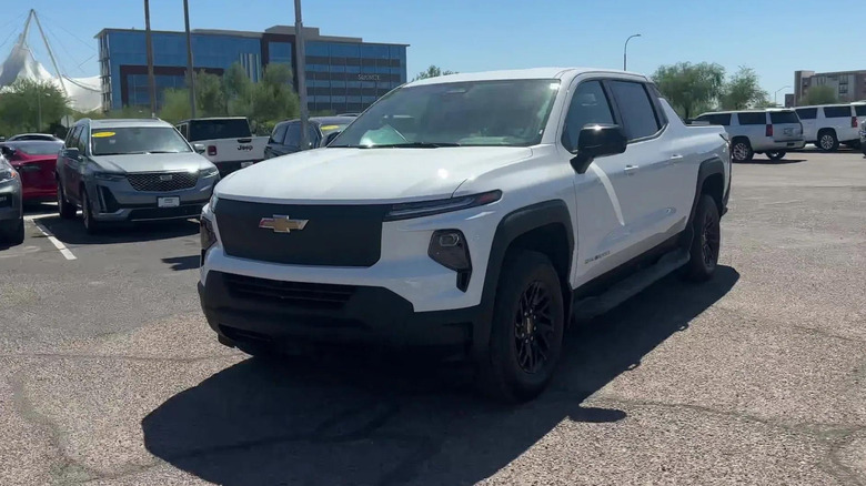 Silverado EV at Hertz lot