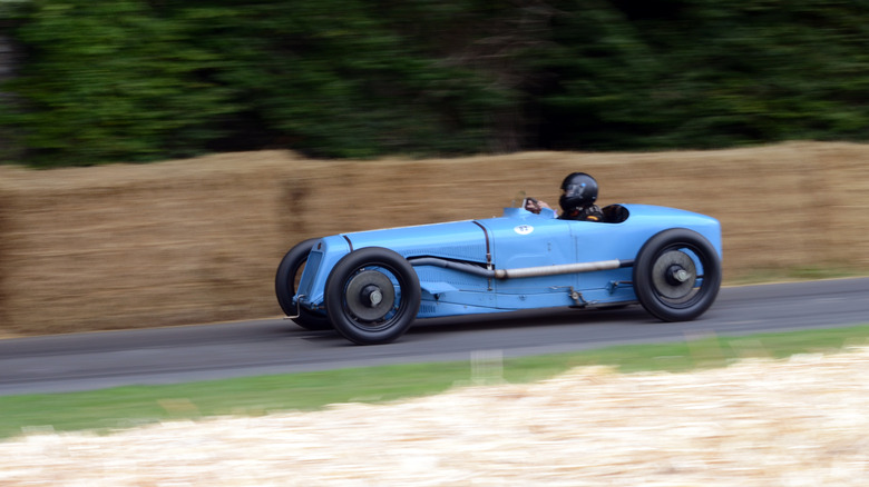 A 1927 Delage 15 S8 being driven at Goodwood