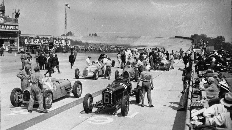 The grid of the 1934 French Grand Prix at Montlhéry