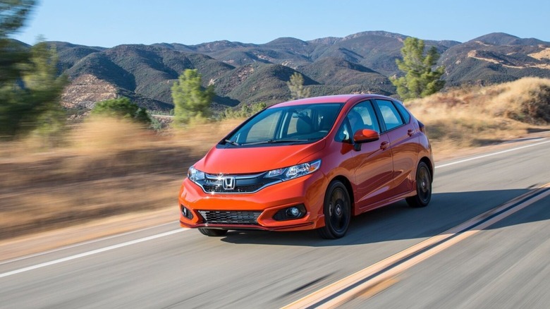 Orange Honda Fit