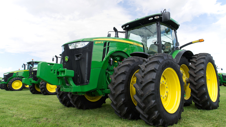 A John Deere tractor