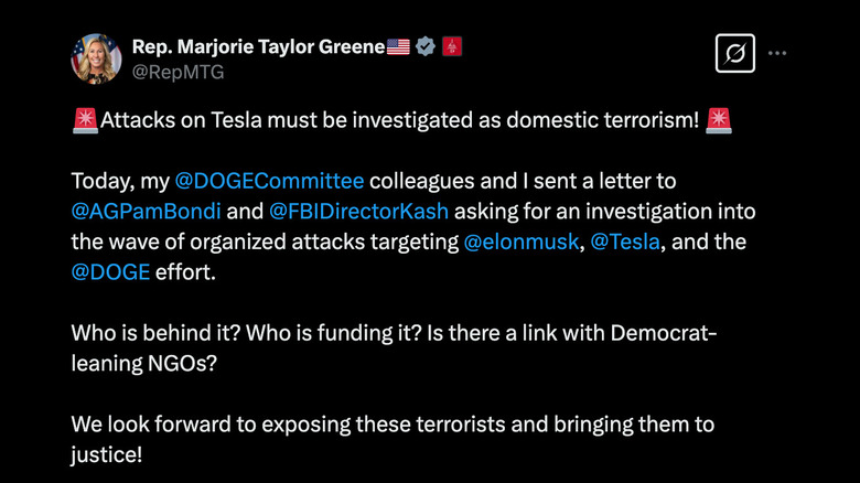 marjorie taylor greene domestic terrorism tweet