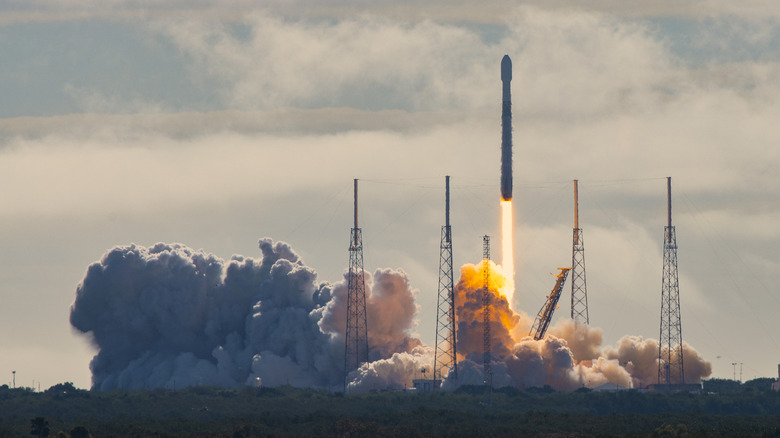 A photo of a SpaceX rocket launching.