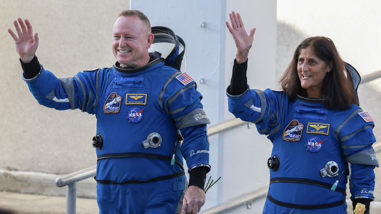 A photo of astronauts Suni Williams and Butch Wilmore.