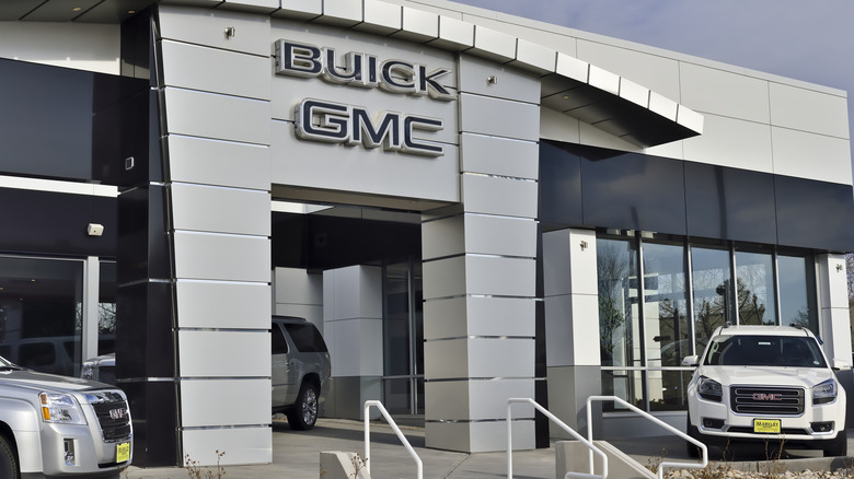 The Buick/GMC dealership in Fort Collins. Buick and GMC are name brands of General Motors, one of the largest car companies in the world.