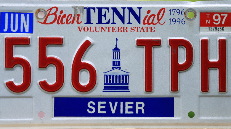 Old Tennessee license plate