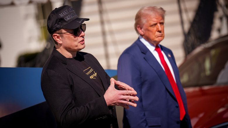 A photo of Elon Musk and Donald Trump.