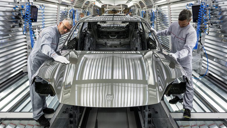 A photo of a Porsche factory.