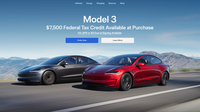 Tesla website