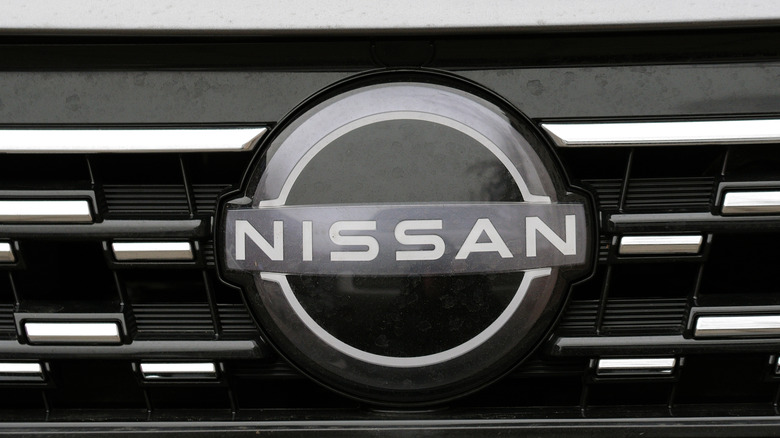 A Nissan badge