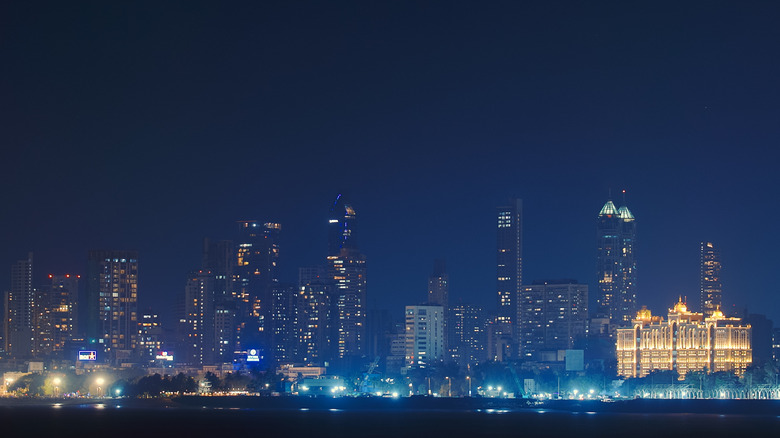 Mumbai's skyline at night