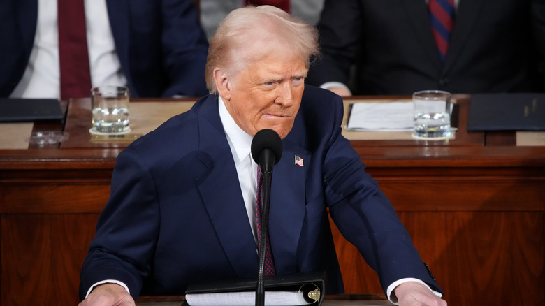 President Donald Trump addresses a joint session of Congress at the U.S. Capitol on March 04, 2025 in Washington, DC.