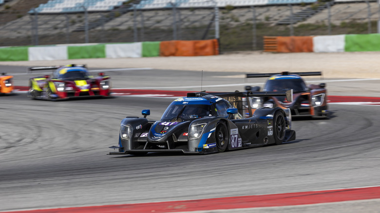 PORTIMAO, PORTUGAL - OCTOBER 19: #87 Cool Racing (CHE) - Ligier JS P320/Nissan (LMP3) James Sweetnam (Are) Adrien Closmenil (FRA) during the 2024 European Le Mans Series 4 Hours Of Portimao Race at Autodromo Internacional do Algarve on October 19, 2024 in Portimao, Portugal.