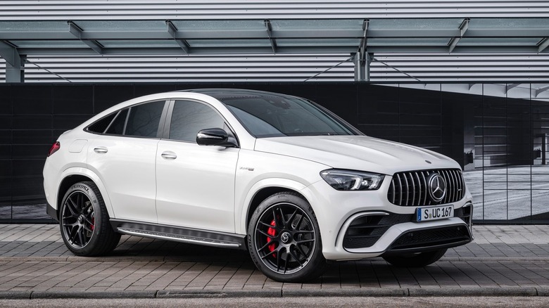 A photo of a white Mercedes AMG GLE 63S.