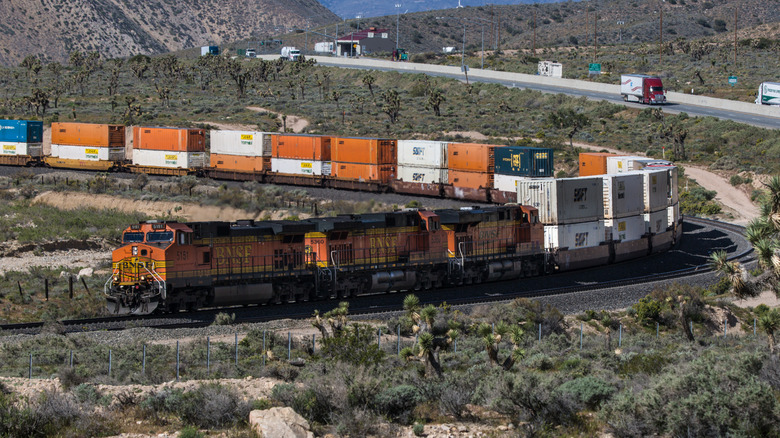 BNSF train in California