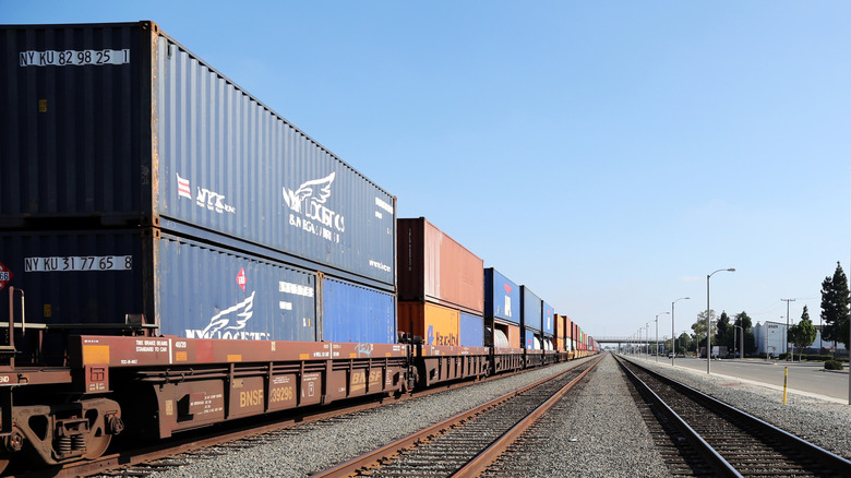 BNSF train in California