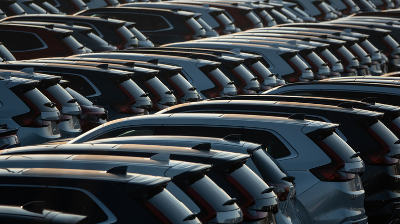 Hondas waiting to be shipping