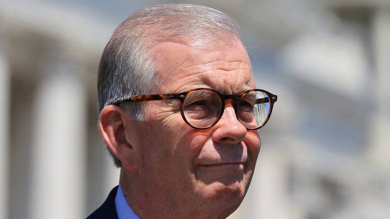 House Republican Israel Caucus member Rep. Tim Walberg (R-MI) joins a news conference about the military conflict between Israel and Palestinians in Gaza outside the U.S. Capitol on May 19, 2021 in Washington, DC.