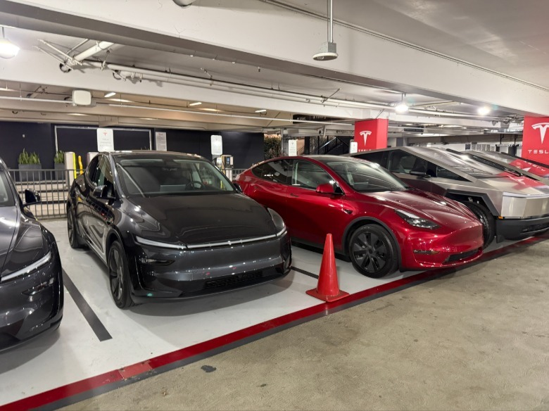 Two Tesla Model Ys parked next to each other