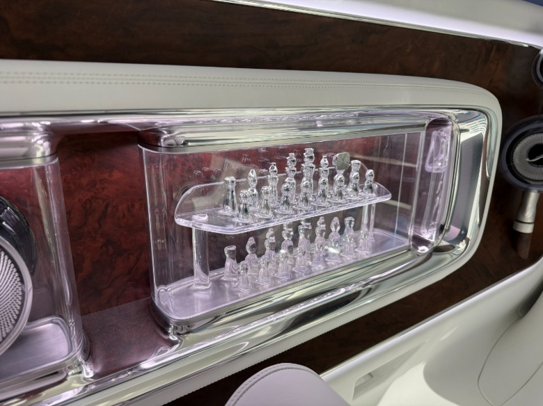 Chess set in the Mercedes-Benz Vision V concept