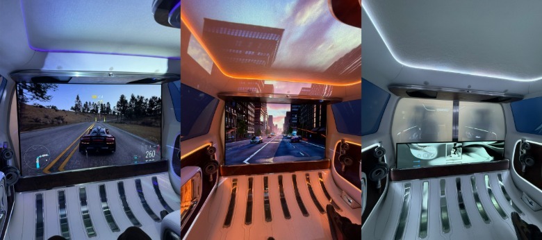 Rear screen of the Mercedes-Benz Vision V concept