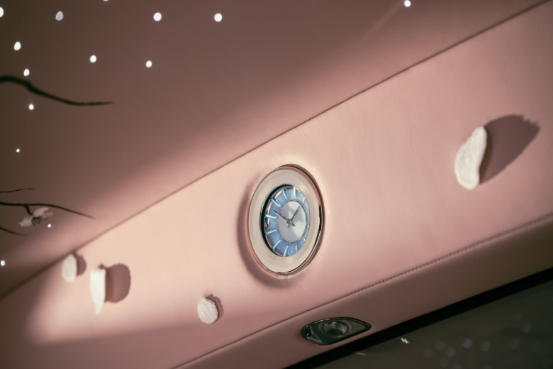 Interior details of the Rolls-Royce Phantom Cherry Blossom