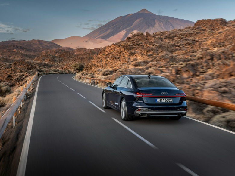 2026 Audi A6 rear three-quarter