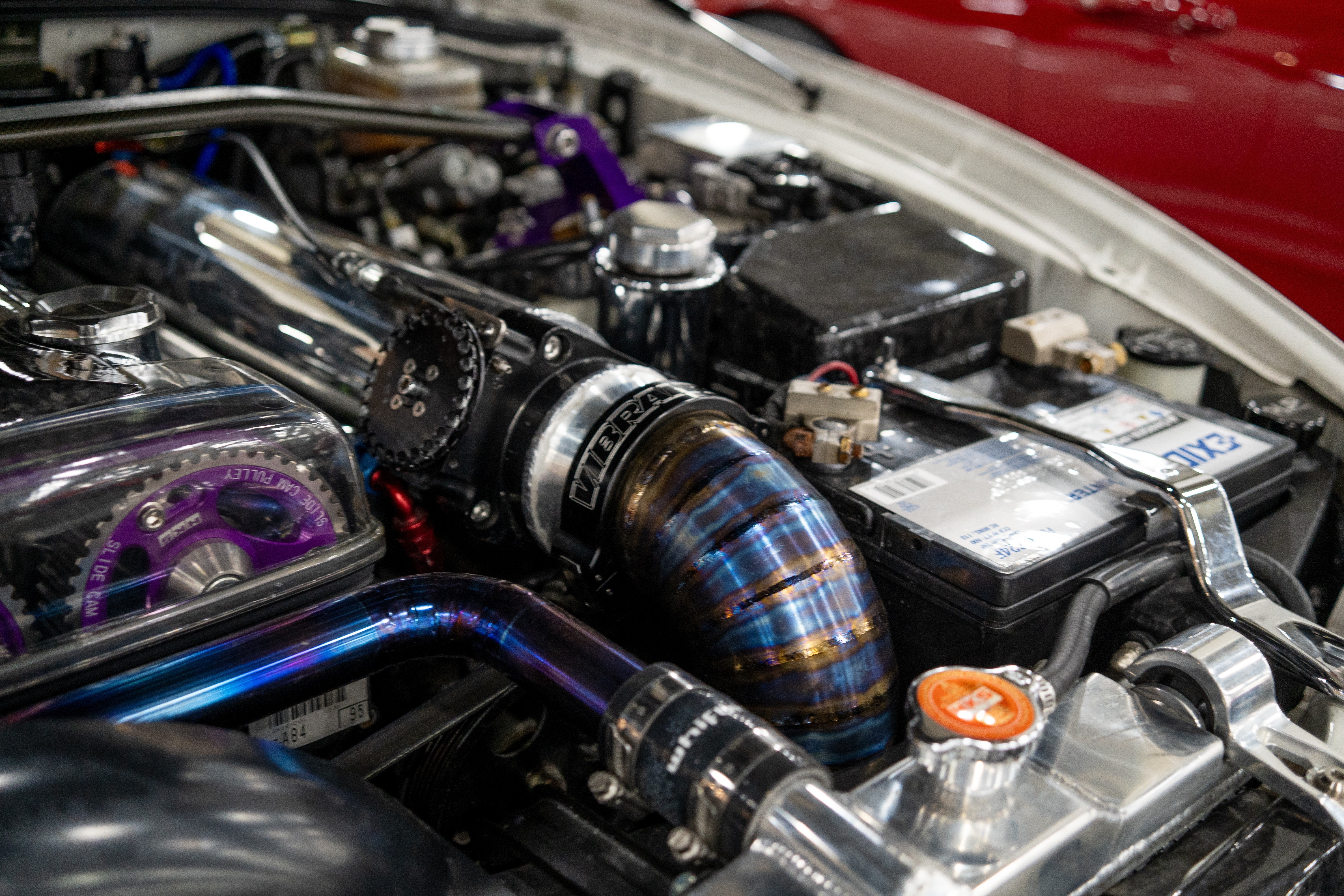Intake piping on a Toyota Supra