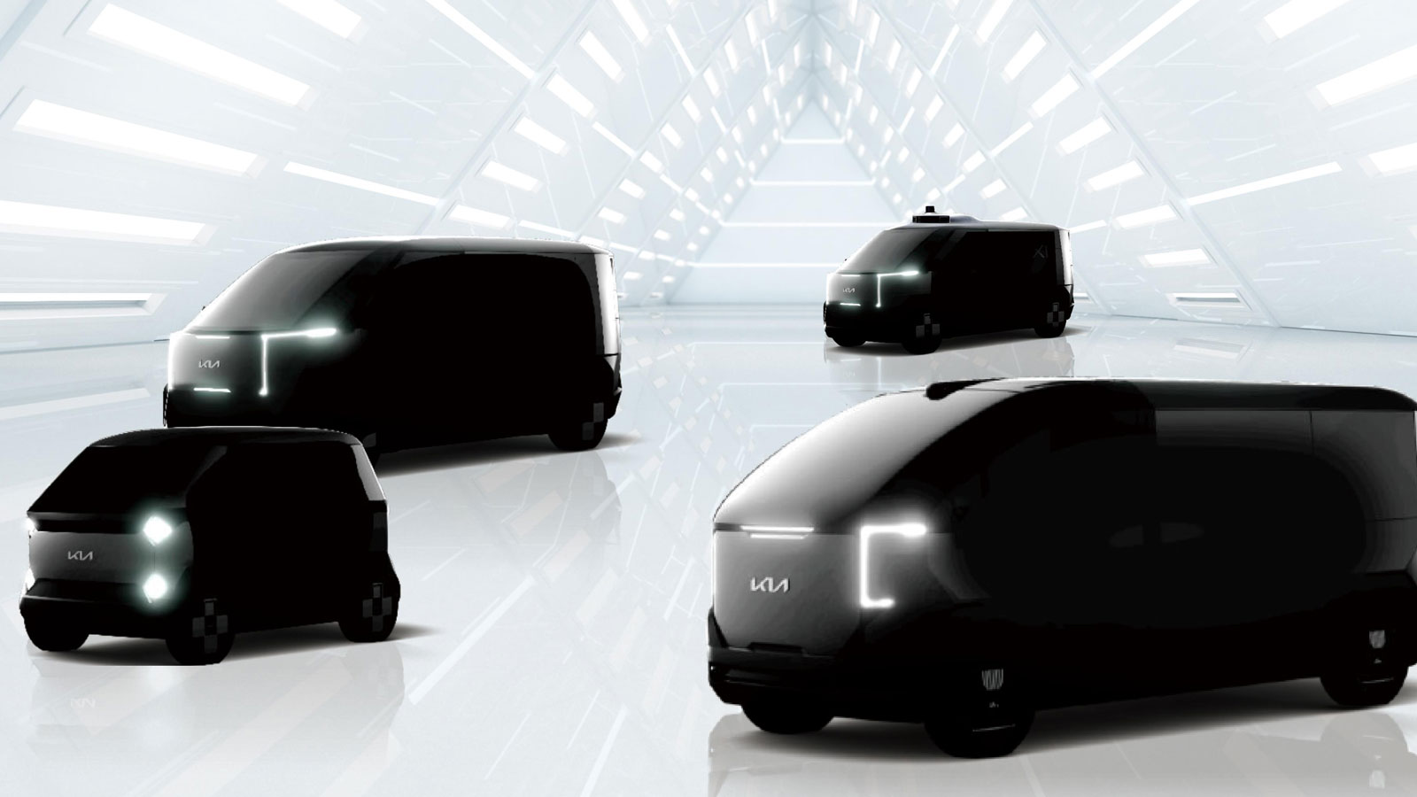  A digital render of the possible electric vans that could be built by Kia. 