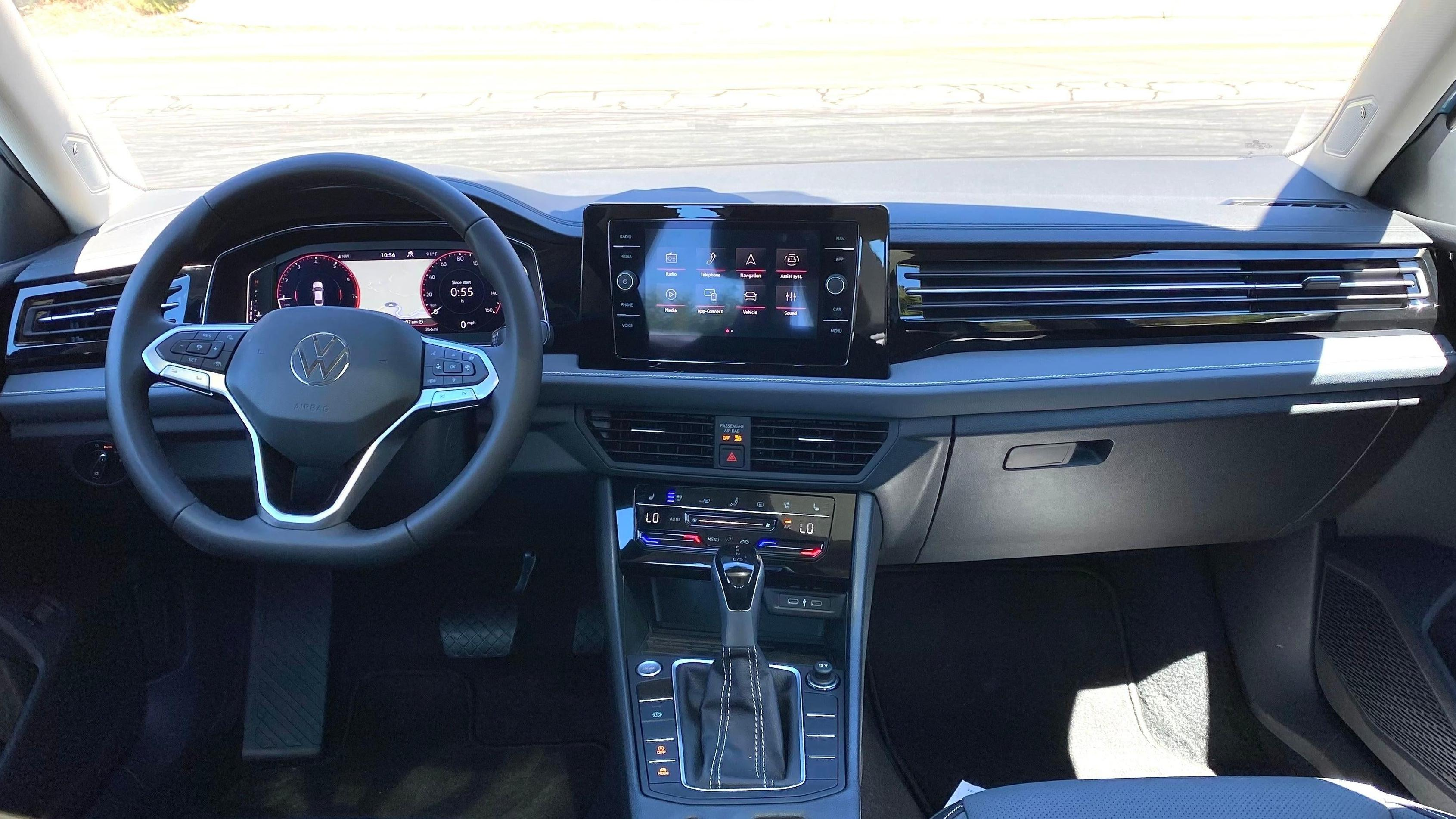 A view of the updated Jetta's dashboard