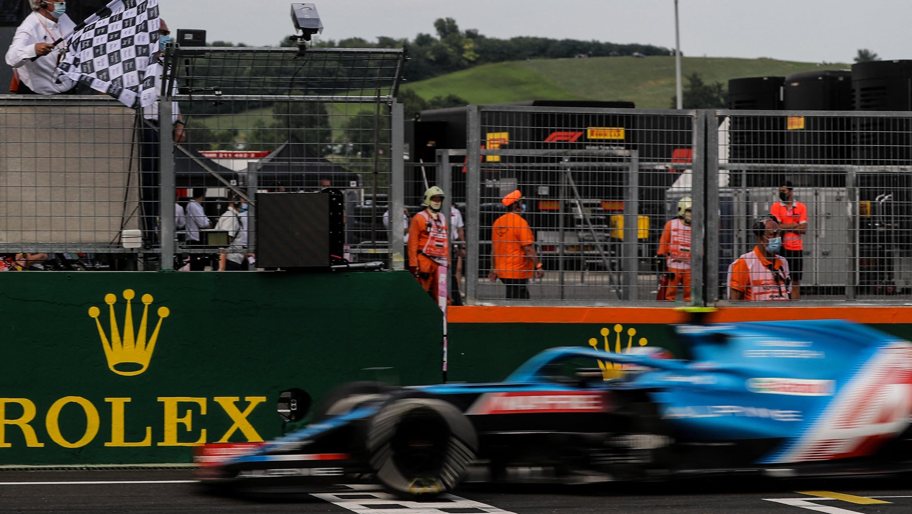 The Alpine F1 car of Esteban Ocon in Hungary 