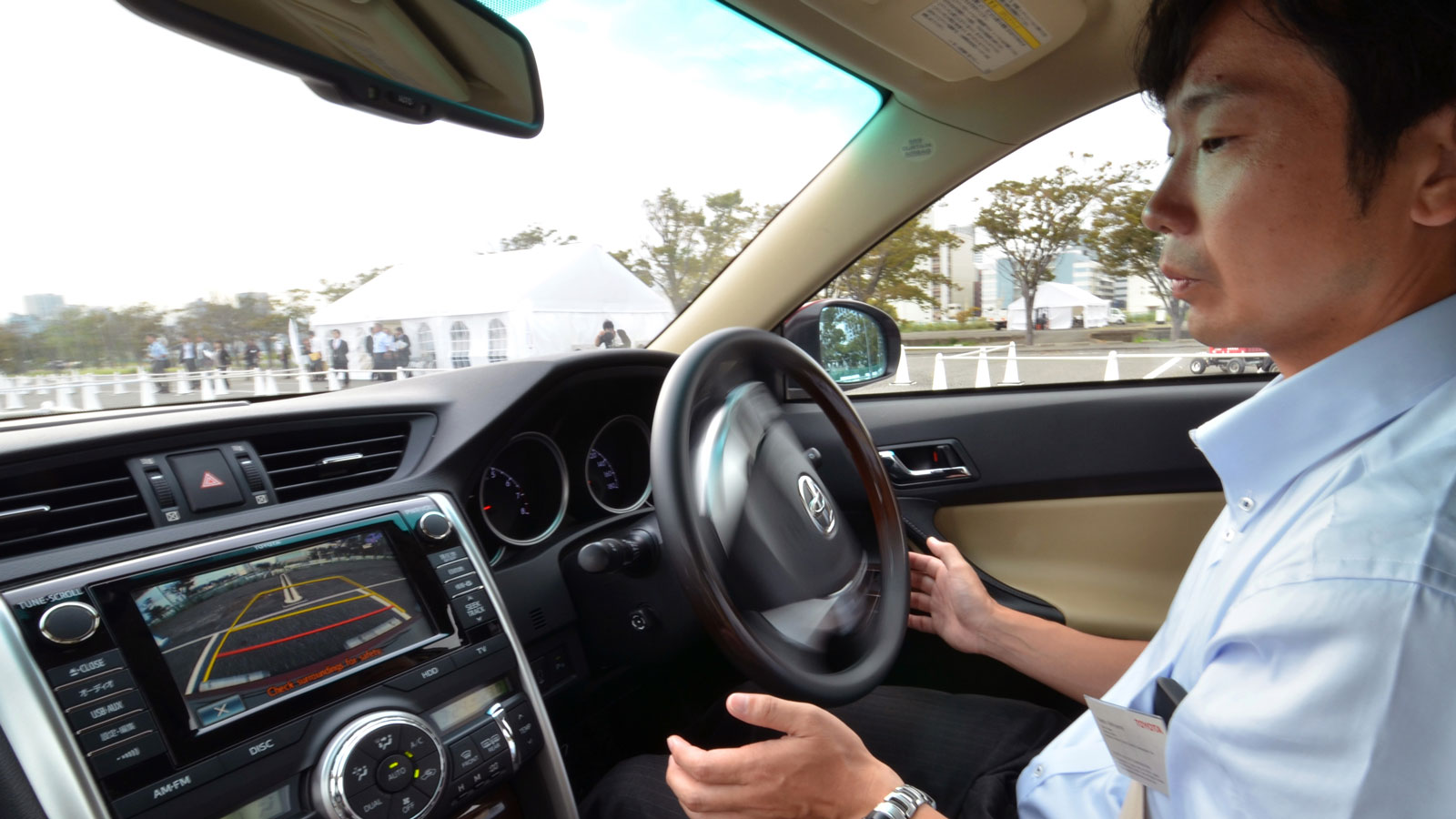 A photo of a Toyota interior with driver assists running. 