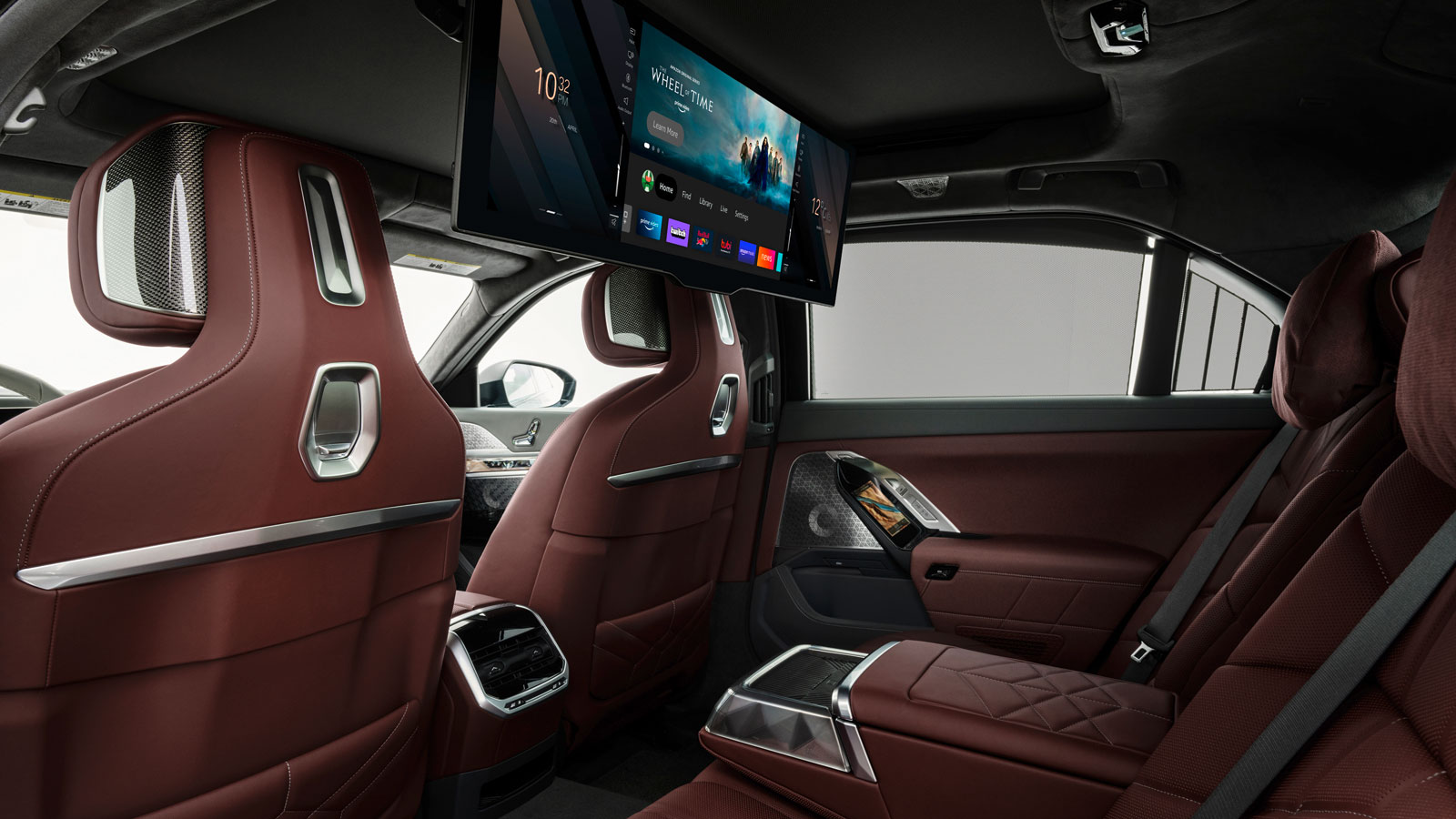 A photo of the rear seats in the new BMW 7 Series. 