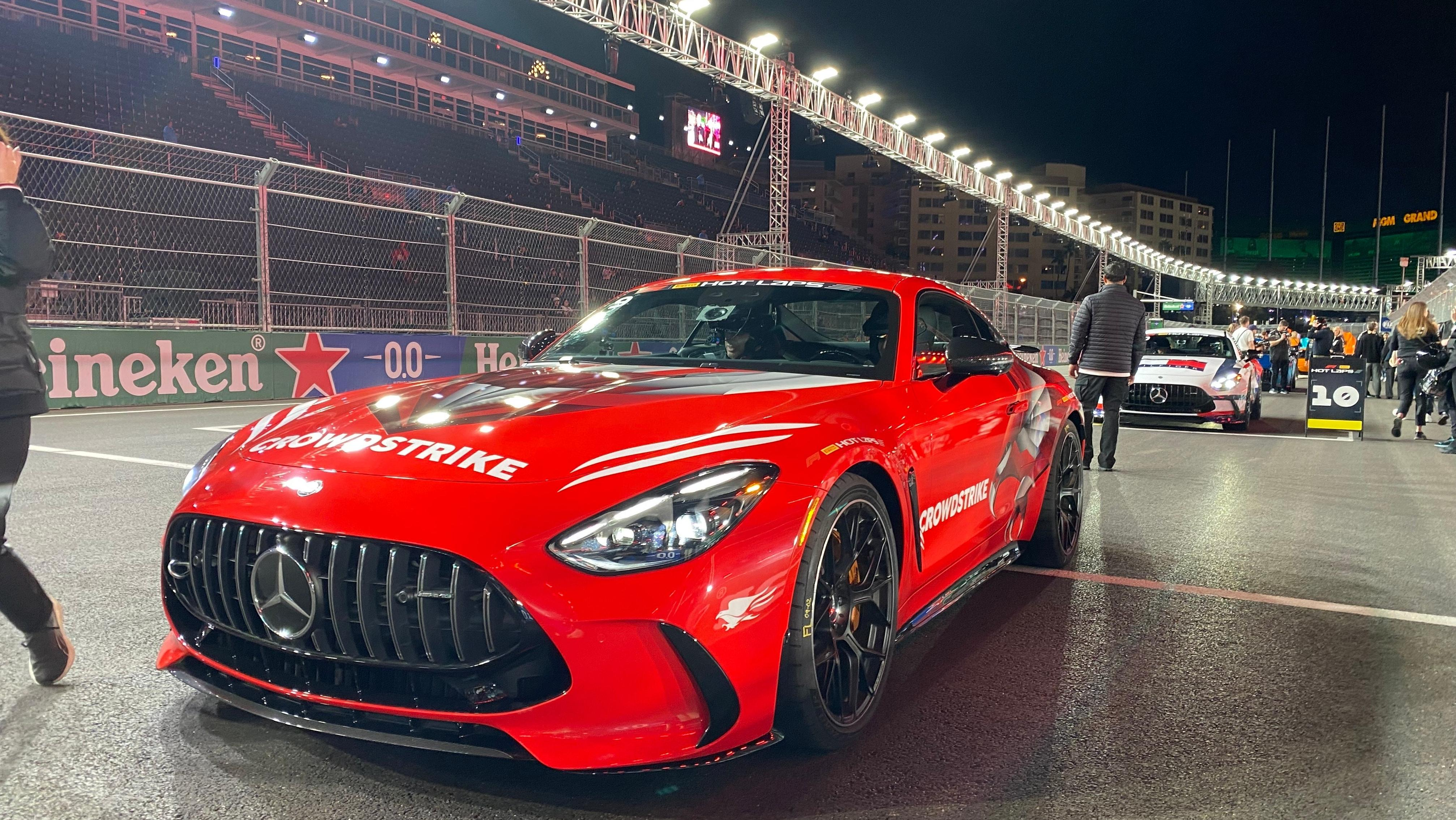 the bright red AMG GT63 S that I did my hot lap in