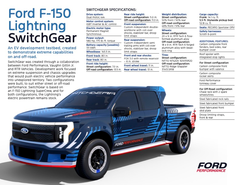 The F-150 Lightning Switchgear spec sheet. It also shows the only render of the street-spec Switchgear