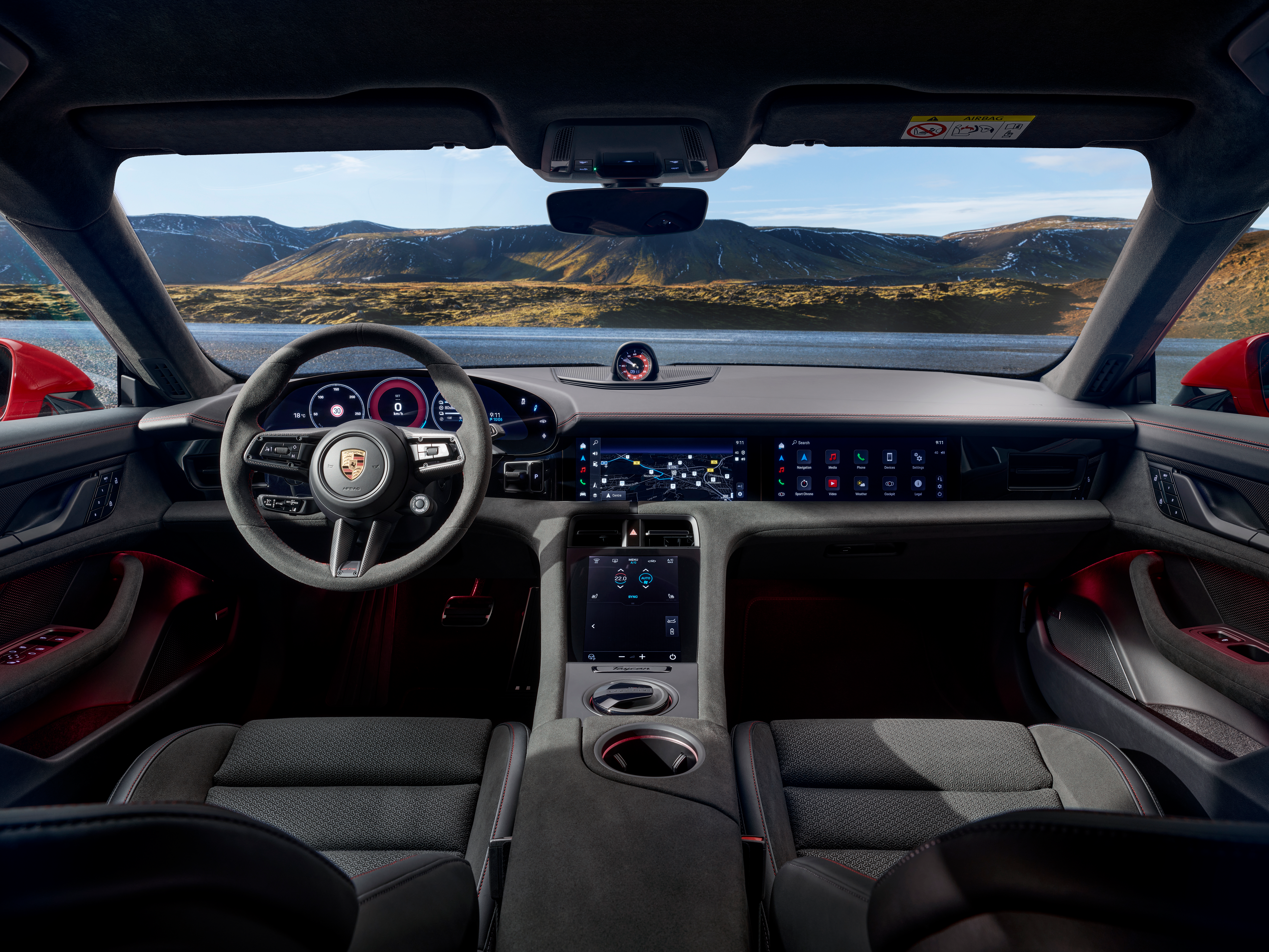 Interior of a 2025 Porsche Taycan GTS