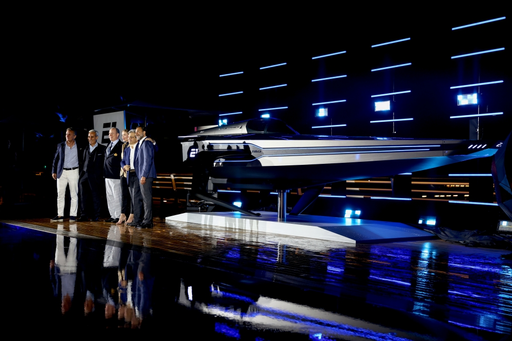 E1 debuted a model of its electric powerboat in Monaco