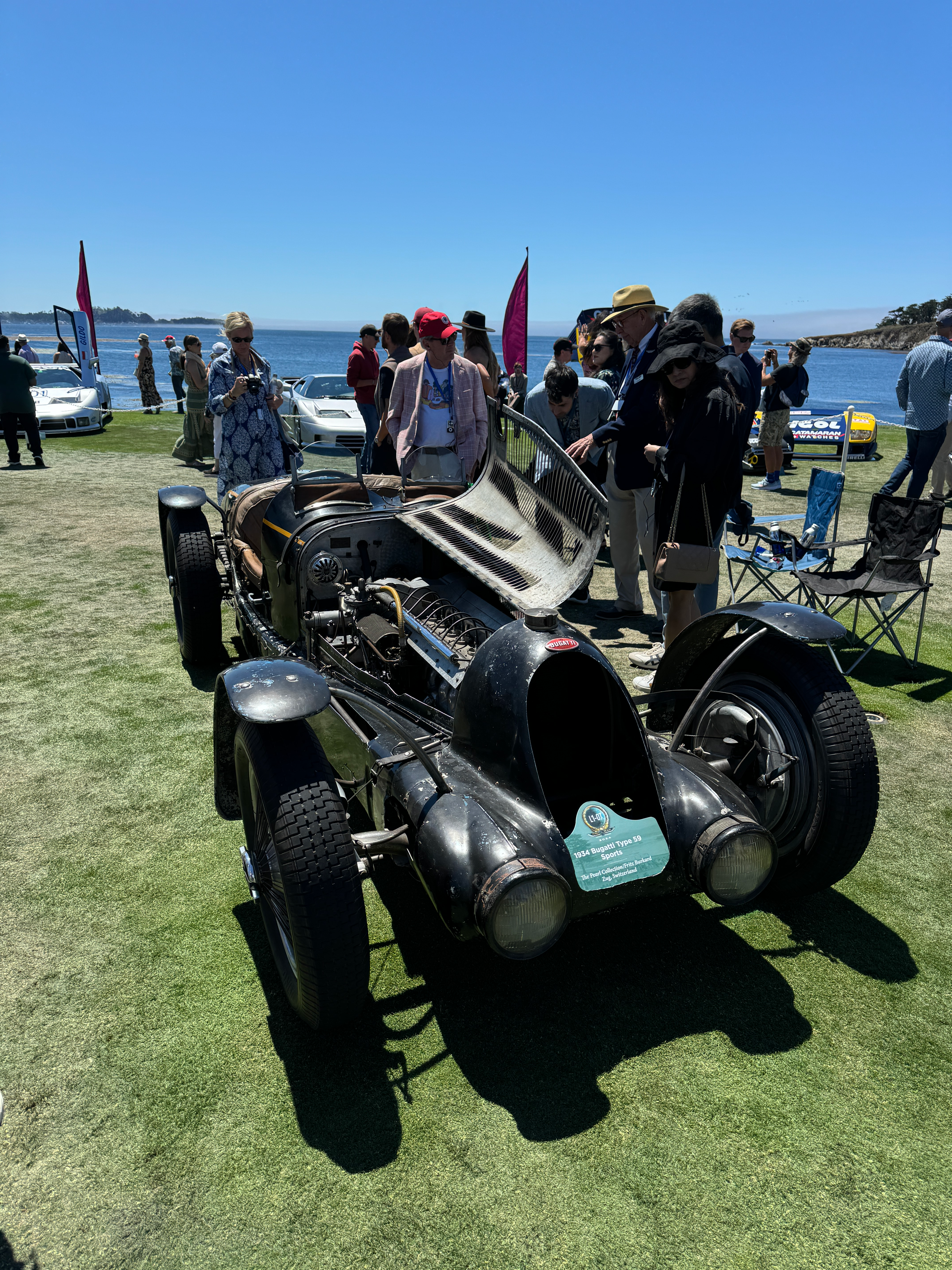 Front 3/4 view of a 1934 Bugatti Type 59 Sports