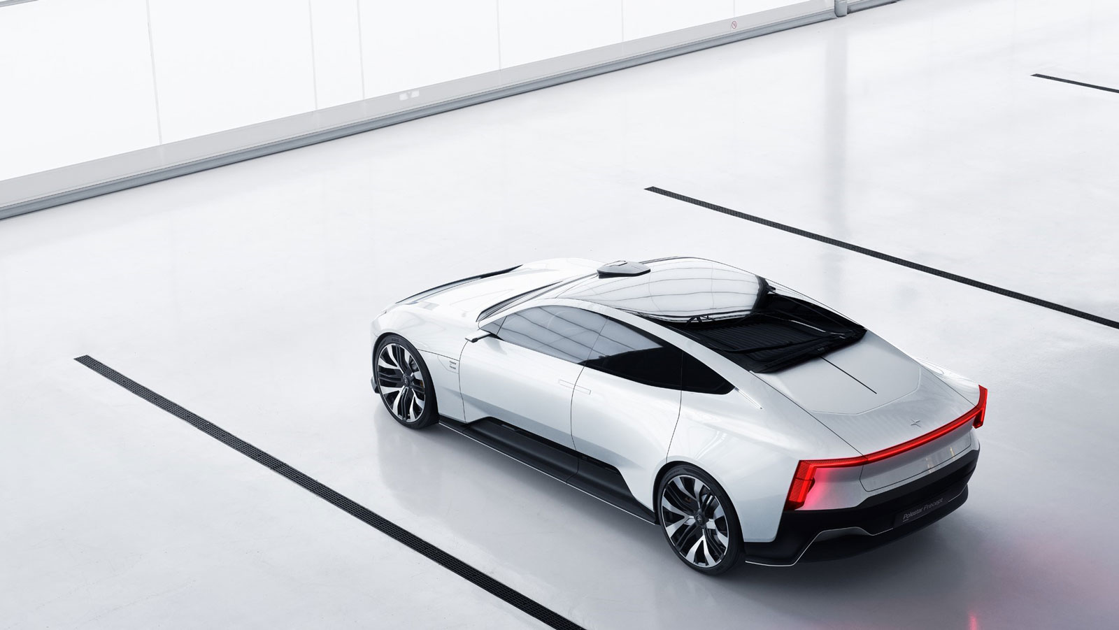 A photo of the Polestar Precept concept car. 